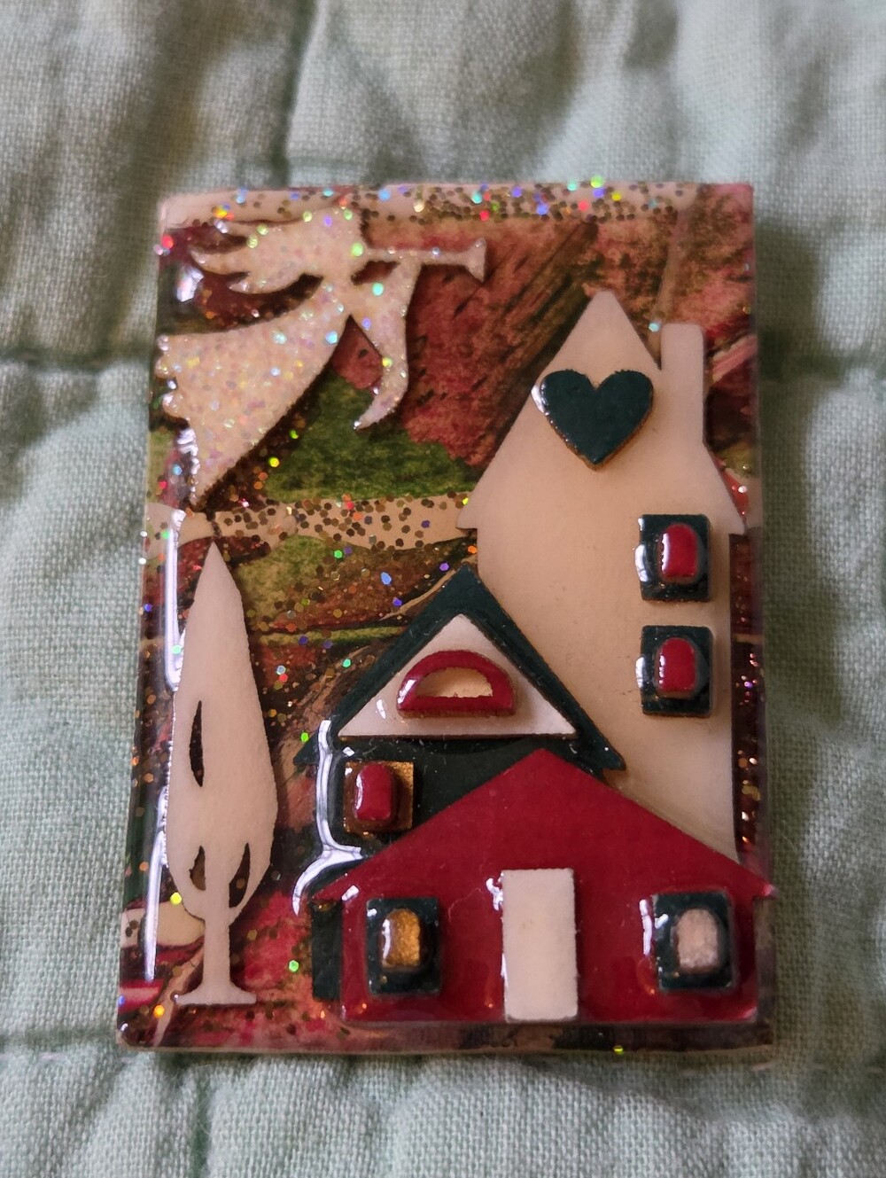 1980's VTG House Pins By Lucinda Holiday Christmas Brooch